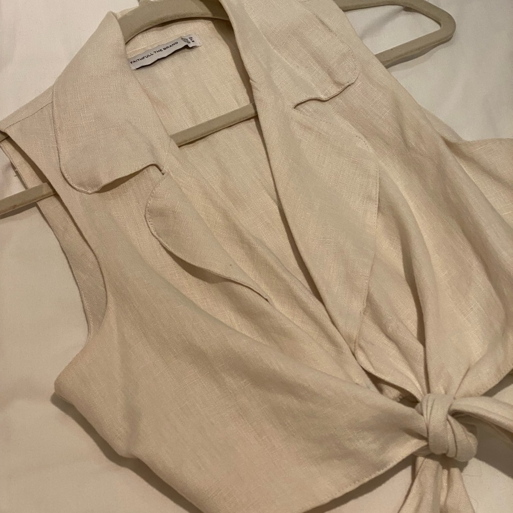 Faithfull the Brand Linen Fernanda Top